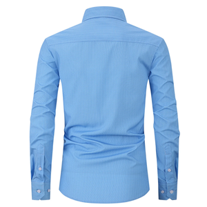 เสื้อเชิ้ตผู้ชายคอปกพับได้ ไซส์ใหญ่ สไตล์คลาสสิกและทันสมัย ผ้าฝ้าย ทรงเข้ารูป สวมใส่สบาย เหมาะสำหรับงานทางการ จากบังกลาเทศ - Product Image 2