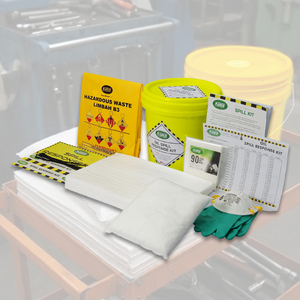 SABER Oil Spill Response Kit 10 Liter Pail Yellow Bucket Industrial Cleanup - Product Image 2