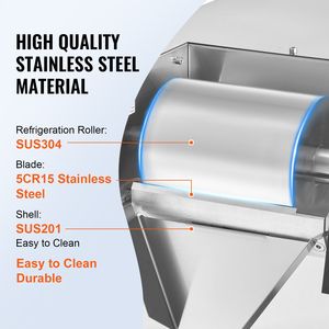 Macchina Professionale per Ghiaccio a Fiocchi in Acciaio Inox, 573 LBS/24H, Tritaghiaccio Elettrico, Produttore di Coni di Neve - Product Image 5