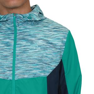 <b>Men's</b> Green Color Blocking Hooded Track Suit Set Sporty Zippered <b>Jacket</b> Shorts Quick Dry Polyester <b>Summer</b> Wear - Product Image 5