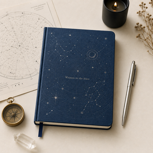 Cuaderno de Regalo Personalizado LABON, con Tapa Dura de Lino Azul Marino, Mapa de <span class=keywords><strong>Constelaciones</strong></span> con Estampado Plateado - Product Image 1
