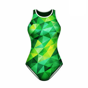 Traje de Baño Deportivo de Una Pieza para Natación, Competición, Impermeable, de Secado Rápido, Corte Alto, con Estampado Frontal - Product Image 2