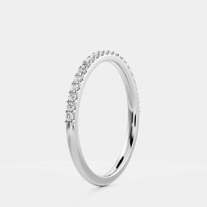 Anillo de Eternidad con Moissanita Tallada, Plata de Ley 925 Bañada en Oro, Anillo de Compromiso y Boda de Lujo, Apilable, para Aniversario - Product Image 2