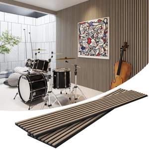 Confezione da 2 pannelli acustici in legno di noce 94.5 \ "X 12.6 \" pannelli di decorazione per pareti interne insonorizzati - Product Image 5