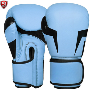 Gants de boxe SUMROOS SI en cuir noir et or avec sangle de poignet réglable, durables, protecteurs, confortables, équipement d'entraînement, design à lacets - Product Image 4