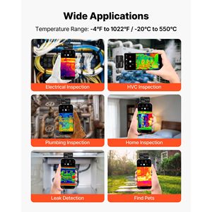 Caméra thermique à objectif macro haute résolution 512 x 384, fréquence de rafraîchissement 25 Hz, compatible avec Android et iOS - Product Image 3