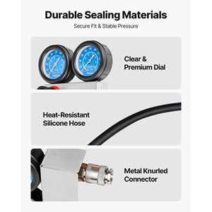 Kit d'outils de diagnostic automobile, testeur de compression des cylindres du moteur avec jauge de pression de 0 à 100 PSI, 4 adaptateurs, testeur de fuites - Product Image 5