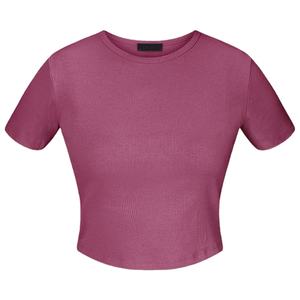 Camisetas Fengway para mujer, venta al por mayor, Camiseta corta con cuello cuadrado, camiseta de manga corta de Color sólido para mujer del proveedor BD - Product Image 6