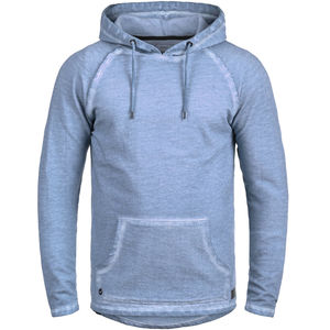 Sweat à capuche unisexe personnalisé 2026 en molleton de coton épais, coupe oversize, style vintage, délavé à l'acide, avec double fermeture éclair et poche - Product Image 3