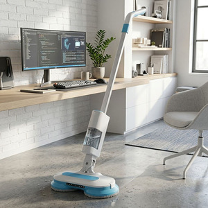 SUDEX Household Rechargeable <b>Electric</b> <b>Mop</b> with Detachable Water Tank and Spray System Wet & Dry Cleaning - Product Image 4