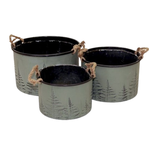 Pots de fleurs en métal les plus vendus, pots en zinc avec plateau, décoration de jardin de style farmhouse, pots de fleurs en zinc galvanisé - Product Image 4