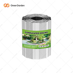 Bordure de jardin en acier corrugué laminé à froid argenté 8'*20' robuste pour aménagement paysager et jardins de fleurs (DIY) - Product Image 3
