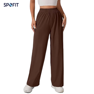 <span class=keywords><strong>Pantaloni</strong></span> da jogging casual da <span class=keywords><strong>donna</strong></span> <span class=keywords><strong>taglie</strong></span> forti per l'autunno, comodi, modellanti, a vita media, fronte piatto, tinta unita, anti-pilling - Product Image 1