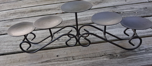 Support de bougie en fer forgé sur mesure à 5 têtes, design vintage à motifs en spirale, pour la décoration de table à manger - Product Image 4