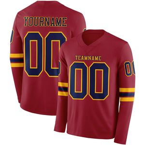 Camiseta de Fútbol Personalizada para Hombre, Manga Larga, Spandex/Poliéster, Malla Transpirable, Impresión por Transferencia de Calor/Digital/Bordado - Product Image 4