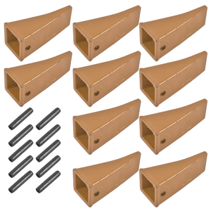Confezione da 10 denti lunghi X156L per benna, 10 perni a rullo P156 in acciaio legato, denti per terreno adatti per miniescavatori e pale cingolate, per uso in scavo - Product Image 4