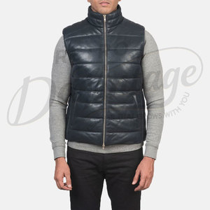 Chaleco Acolchado Negro para Hombre, Chaleco de Invierno Cálido y Acolchado, Chaqueta sin Mangas Personalizada, Chaleco de Moda para Hombre - Product Image 3