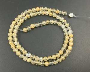 Cuentas de cuarzo amarillo cereza, cuentas sueltas redondas naturales para la fabricación de joyas y manualidades DIY - Product Image 4