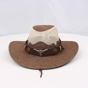 Fabricant de chapeaux de soleil en paille souple à large bord de style Panama pour l'été, marque privée - Product Image 1