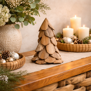 ARTERRA - Juego de Mini Árboles Decorativos de Teca y Pino Ecológicos de Lujo (S), Hechos a Mano, Acabado Natural Sostenible, para Uso en el Hogar y Hoteles - Product Image 3