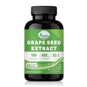 Meelefu Factory Custom <span class=keywords><strong>Grape</strong></span> <span class=keywords><strong>Seed</strong></span> Capsules with Polyphenols Herbal Supplements for Adults | Não-OGM, Suplemento Sem Glúten - Product Image 1