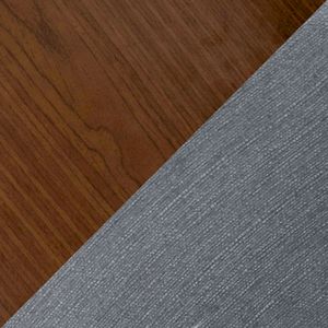 Folia Fabrizzi della metà del secolo moderno Set da pranzo in legno di noce e tessuto grigio di - Product Image 3