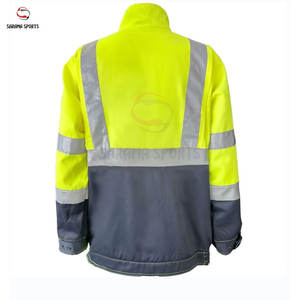 Uniforme de Trabajo de Alta Visibilidad Amarillo para Hombre, Ropa de Trabajo de Seguridad de Doble Capa con Forro Polar, Trajes de Seguridad - Product Image 2