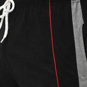 Survêtement à capuche pour homme, noir et bleu, blocs de couleur, manches longues, pantalon de jogging sportif avec poches latérales, respirant, polyester et coton, pour l'automne - Product Image 5