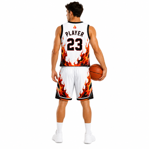 Ensemble d'uniformes de basketball personnalisés, vêtements d'équipe sur mesure avec impression par sublimation et tissu respirant - Product Image 4