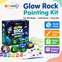 Kit de Peinture sur Pierre Lumineuse Personnalisé pour Enfants – Bricolage Artistique sur Pierre – En Stock – Vente en Gros – Coffret Cadeau Complet