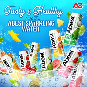 Agua con Gas Abest 330ML, Bebidas Carbonatadas Frutales Bajas en Grasa, Paquete de 24 Latas, Venta al por Mayor de A&B Vietnam, Marca OEM ODM - Product Image 1