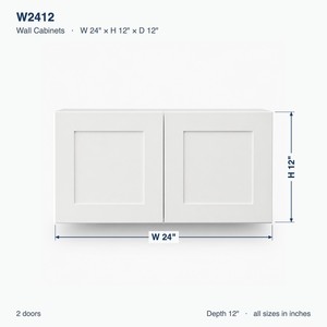 Gabinete de Cocina Personalizado de 24 x 12 Pulgadas, Blanco, Estilo Shaker, RTA, Directo de Fábrica en Vietnam - Product Image 6