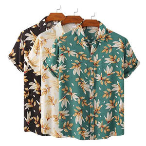 เสื้อเชิ้ตผู้ชายลำลอง แขนสั้น ติดกระดุม สไตล์วินเทจ สำหรับฤดูร้อน ฮาวาย ชายหาด วันหยุด - Product Image 5