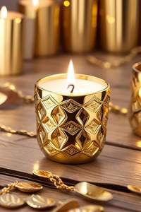 Portavelas Metálico Atemporal para Decoración e Iluminación del Hogar, Crea un Ambiente Relajante con una Elegante Presentación de Luz de Vela - Product Image 2