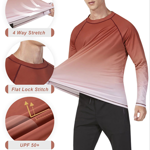 เสื้อสเวตเชิ้ตคอกลมแบบพื้นฐานที่ออกแบบมาเพื่อการสวมใส่ได้หลากหลายสำหรับชุดว่ายน้ำ Rashguard UPF 50+ UV สำหรับออกกำลังกาย - Product Image 6