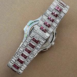 Relojes de Lujo Automáticos Mecánicos de Diseño para Hombre y Mujer, con Incrustaciones de Moissanita VVS Color D, Alarma, Corona de Buceo, Venta al por Mayor de Fábrica - Product Image 4