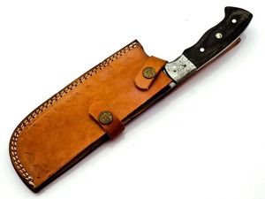 Couteau à hacher ambidextre en acier Damas forgé, artisanal, écologique, style Viking, 6-7,9 pouces, manche en bois Pakka, qualité industrielle - Product Image 6