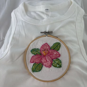 T-shirt perlé fait main pour femmes et filles, broderie de perles mobiles double face, fabrication sur mesure pour femmes - Product Image 1