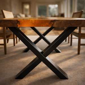 Modern Furniture Latest Collection Solid Live Edge Wooden Dining <b>Table</b> Transparent <b>Epoxy</b> Resin Restaurant & Cafe Dining <b>Table</b> - Product Image 3