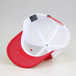 Gorra de béisbol transpirable para hombre, estilo camionero, sin estructura, de malla completa/medio malla, azul, con logo personalizado, para verano, pesca y actividades al aire libre, venta al por mayor - Product Image 5