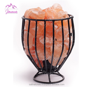 ตะกร้าเกลือคริสตัลหิมาลัยไฟกลางคืนแบบมีสาย USB ทำด้วยมือสัมผัสของจริงดีที่สุดของฮวงจุ้ยห้องนอนรักออกแบบโลโก้ได้ตามต้องการ - Product Image 3