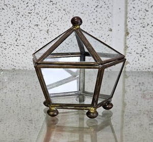 Elegant Customizable Size Jewelry <b>Box</b> Beautiful <b>Glass</b> Design Jewelry <b>Box</b> Handmade Classic Jewelry Gold Plated - Product Image 5