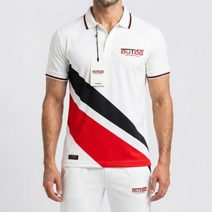 Uniforme de Cricket con Diseño de Rayas Diagonales, Ropa Deportiva Transpirable de Poliéster, Blanco, Rojo y Negro para Hombre, a Precio Económico - Product Image 5