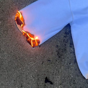 T-shirt court ample pour homme, brodé avec appliques personnalisées faites à la main sur les poignets et le bas, style OEM - Product Image 6