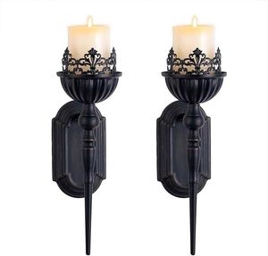 เชิงเทียนติดผนังโลหะวินเทจ สำหรับตกแต่งบ้าน โรงแรม และร้านอาหาร - Product Image 1