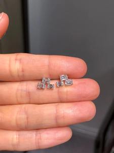 1.30CT Lab Grown Diamond Stud Earrings 14K White Gold Minimal Diamond Earrings for Women Elegant Fine Jewelry <b>Gift</b> - Product Image 2