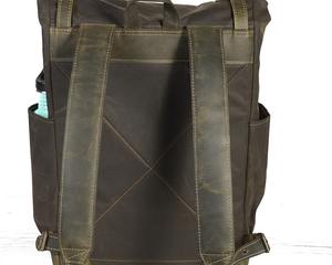 กระเป๋าเป้หนังผ้าใบ ขนาดใหญ่ ใส่แล็ปท็อปได้ คุณภาพสูง ขายส่งจำนวนมาก รหัสสินค้า LCB-0085 - Product Image 5