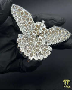 Pendentif Hip Hop en forme de hibou glacé, serti de diamants VVS cultivés en laboratoire, en argent sterling 925 plaqué rhodium, bijou de luxe unisexe. - Product Image 5