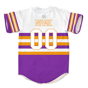 Camiseta de Béisbol Personalizada 2025 con Rayas Verdes, Mangas Doradas, Botones, Uniforme de Equipo, Nombre y Número Personalizados, Estilo Profesional, Venta al Por Mayor - Product Image 4