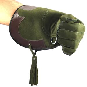 Guantes de Cetrería de Cuero Natural Marrón Suave para Maniobra de Halcones con Mano Izquierda, Diseño Personalizado, Alta Calidad - Product Image 5
